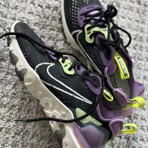 Nike Black and Purple Sneakers
